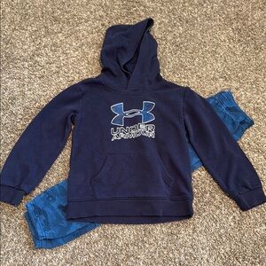 Under Armour Blue Matching Set Sweatshirt Hoodie